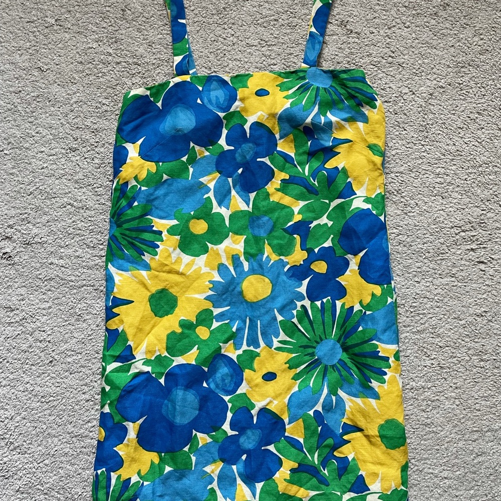 J.Crew Summer Floral Linen Blend Dress